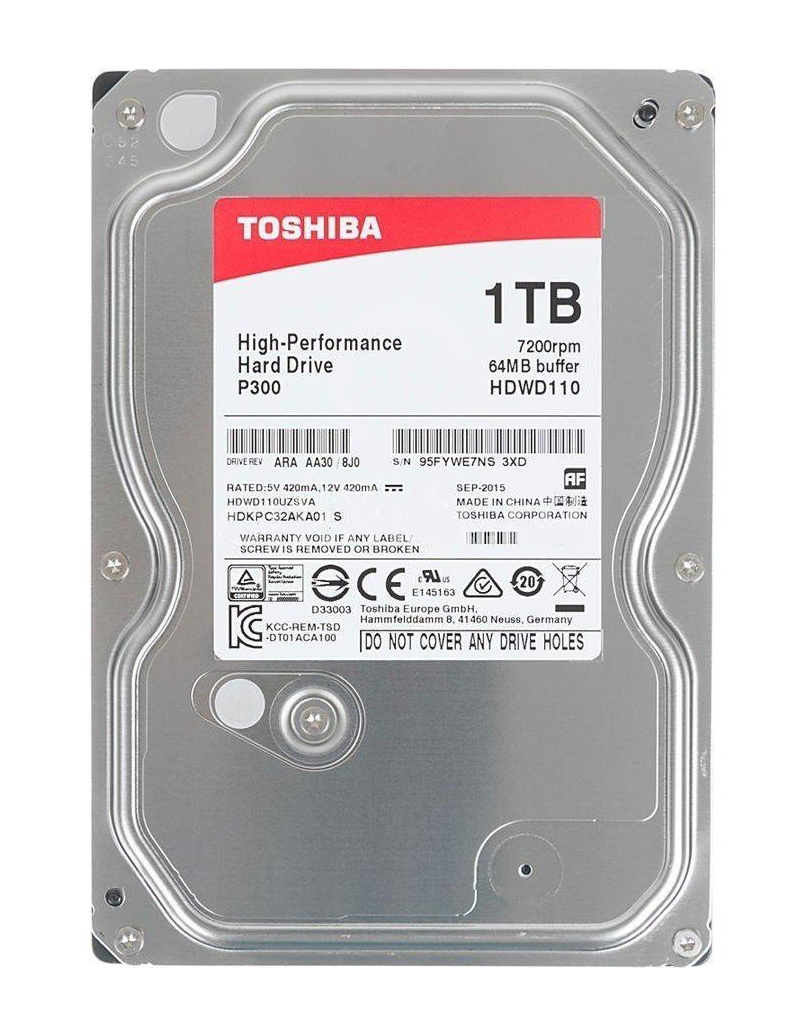 Toshiba 1TB SATA 7200RPM 64MB 6GB/S HDWD110UZSVA